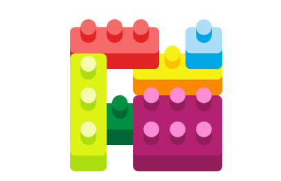 Picture or colourful Lego blocks